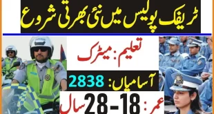 Lahore Traffic Police Jobs